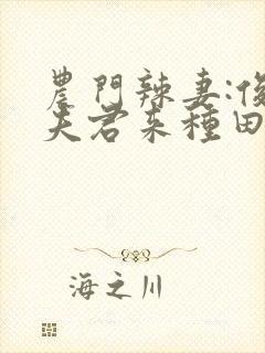 农门辣妻:俊俏夫君来种田