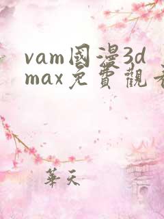 vam国漫3dmax免费观看