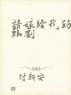 请嫁给我的老公韩剧