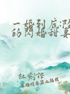 一婚到底:陆少的闪婚甜妻