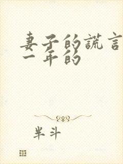妻子的谎言是哪一年的