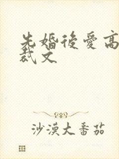 先婚后爱高甜总裁文