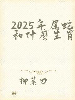 2025年属蛇和什么生肖相冲