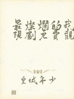 最灿烂的我们电视剧免费观看全集高清