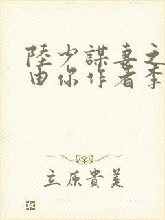 陆少谋妻之婚不由你作者李不言