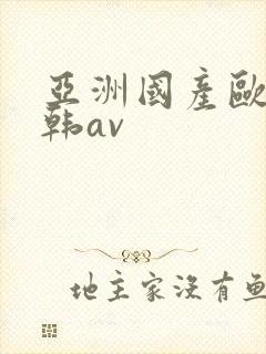亚洲国产欧美日韩av