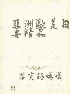 亚洲欧美日韩人妻精品