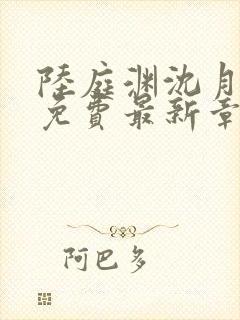 陆庭渊沈月小说免费最新章节