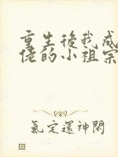重生后我成了大佬的小祖宗 txt