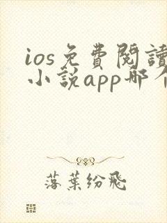 ios免费阅读小说app哪个好
