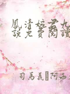 凤清婉君九渊小说免费阅读最新章节