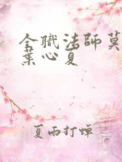 全职法师莫凡和叶心夏