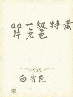 aa一级特黄大片免色