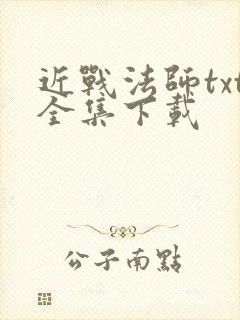 近战法师txt全集下载