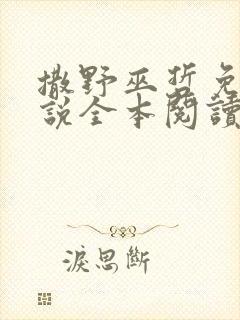 撒野巫哲免费小说全本阅读全文