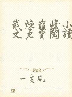 武炼巅峰小说全文免费阅读无弹窗