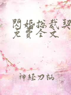 闪婚总裁契约妻免费全文