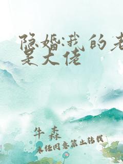 隐婚:我的老公是大佬