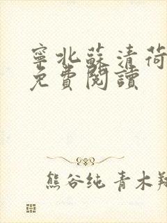 宁北苏清荷完结免费阅读