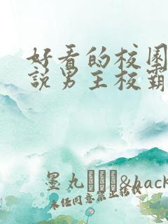 好看的校园文小说男主校霸