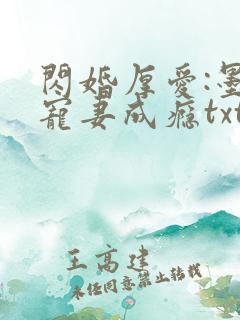 闪婚厚爱:墨少宠妻成瘾txt