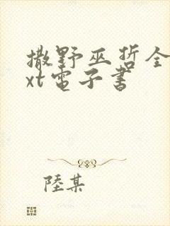 撒野巫哲全集txt电子书