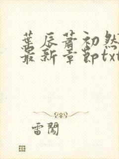 叶辰萧初然免费最新章节txt