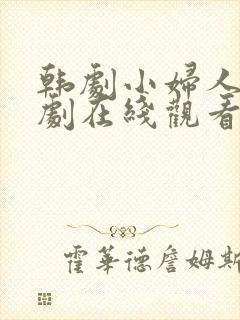 韩剧小妇人电视剧在线观看免费高清