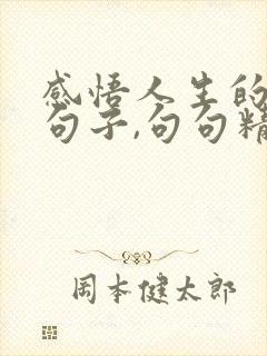 感悟人生的哲理句子,句句精辟