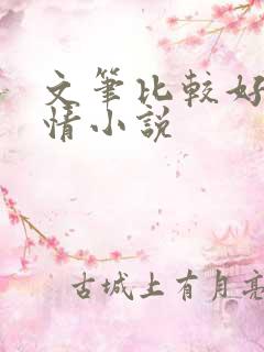 文笔比较好的言情小说
