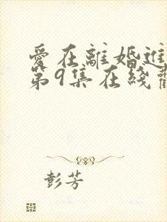 爱在离婚进行时第9集在线观看免费