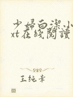 少妇白洁小说txt在线阅读