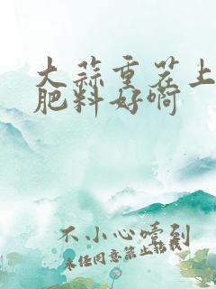 大蒜重茬上什么肥料好啊