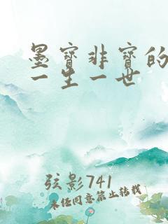 墨宝非宝的小说一生一世