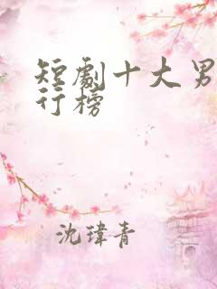 短剧十大男神排行榜
