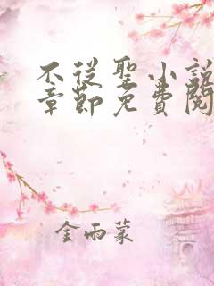 不从圣小说最新章节免费阅读