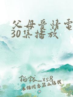 父母爱情电视剧30集播放
