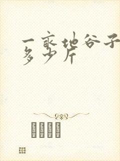 一亩地谷子能产多少斤