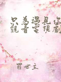 只为遇见你免费观看电视剧全集