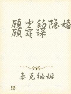 顾少的隐婚罪妻顾霆琛