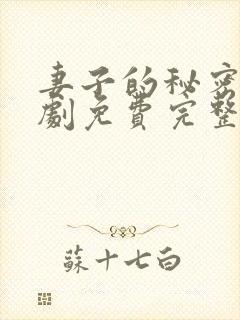 妻子的秘密电视剧免费完整版