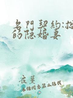 名门契约:总裁的隐婚妻