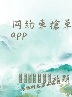 网约车抢单定制app