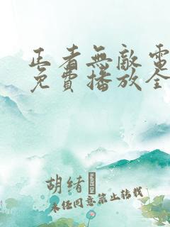 正者无敌电视剧免费播放全集