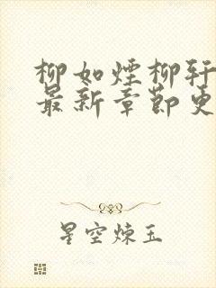 柳如烟柳轩小说最新章节更新