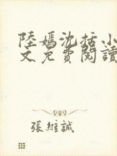 陆嫣沈括小说全文免费阅读