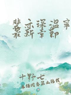 裴亦琛温宁小说最新章节
