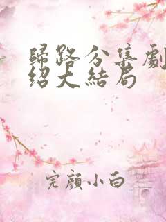 归路分集剧情介绍大结局