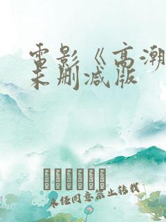 电影《高潮3》未删减版