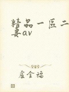 精品一区二区人妻av